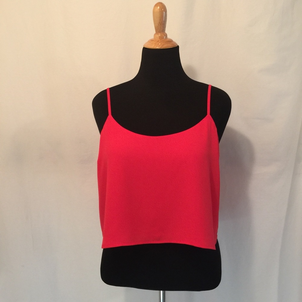 Express red chiffon tank cami  spaghetti straps